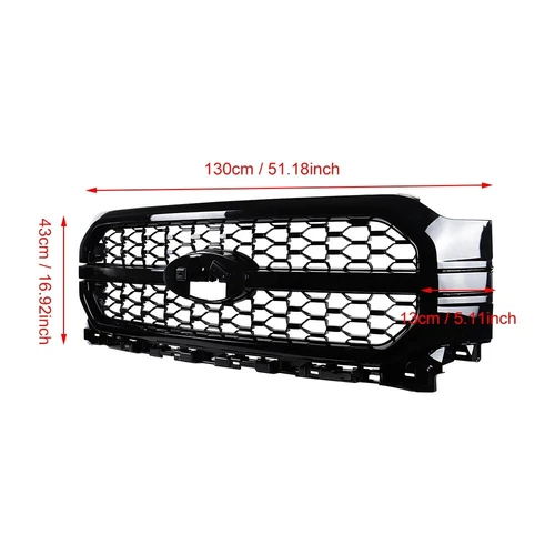 Front Bumper Grille Black For 2021 2022 2023 F-150 ML3Z-8200-JB - Picture 5 of 14