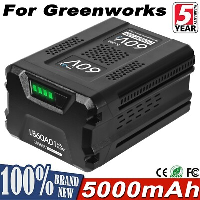 #ad For GreenWorks Pro 60V MAX 5.0Ah Lithium Ion Battery LB60A00 LB60A02 LB60A03 $79.98