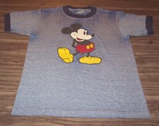 Vintage Disney World Character Fashions MICKEY MOUSE 70's Ringer T-Shirt SMALL