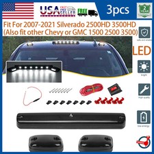 For Chevrolet Silverado 1500 2500 3500 3pcs White Led Cab Roof Marker Top Lights For Chevrolet Silverado 1500 2500 3500 3pcs White Led Cab Roof Marker Top Lights
