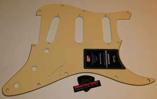 Fender Stratocaster Pickguard Pro 2 American Creme Guitar Parts Project Strat