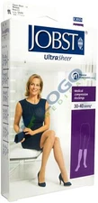 Jobst Ultrasheer 30-40 mmHg Closed Toe Knee High Compression Stockings - Black