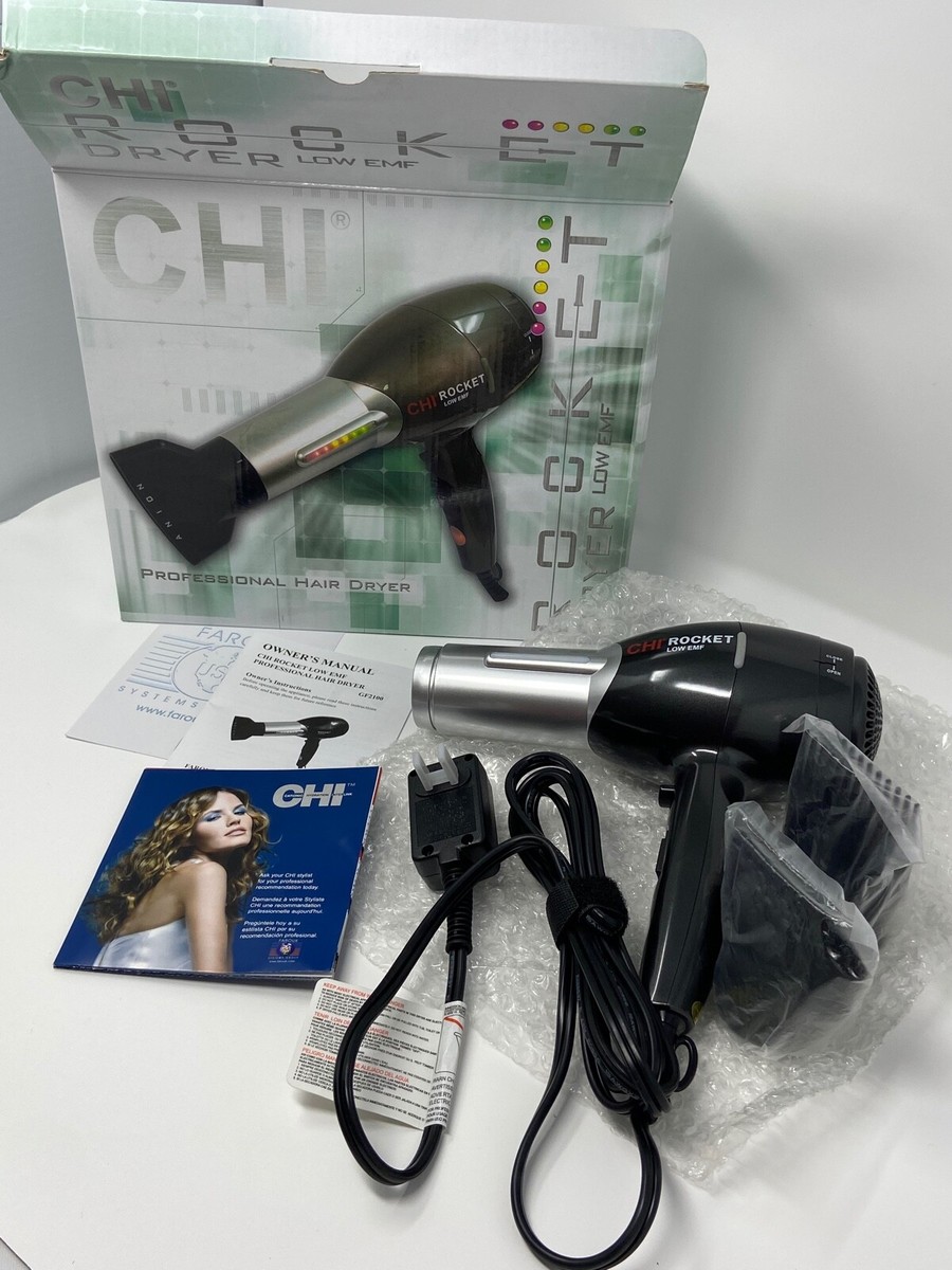 Chi Rocket Low EMF Professional Hair Dryer NEW