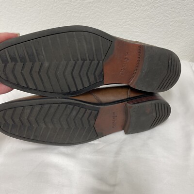 Florsheim Mens Size 10D Brown Leather Plain Toe Slip On  display picture 2