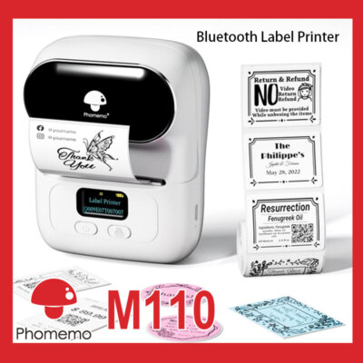 Phomemo M110 Bluetooth Etikettendrucker Selbstklebend - Thermoetikettendrucker