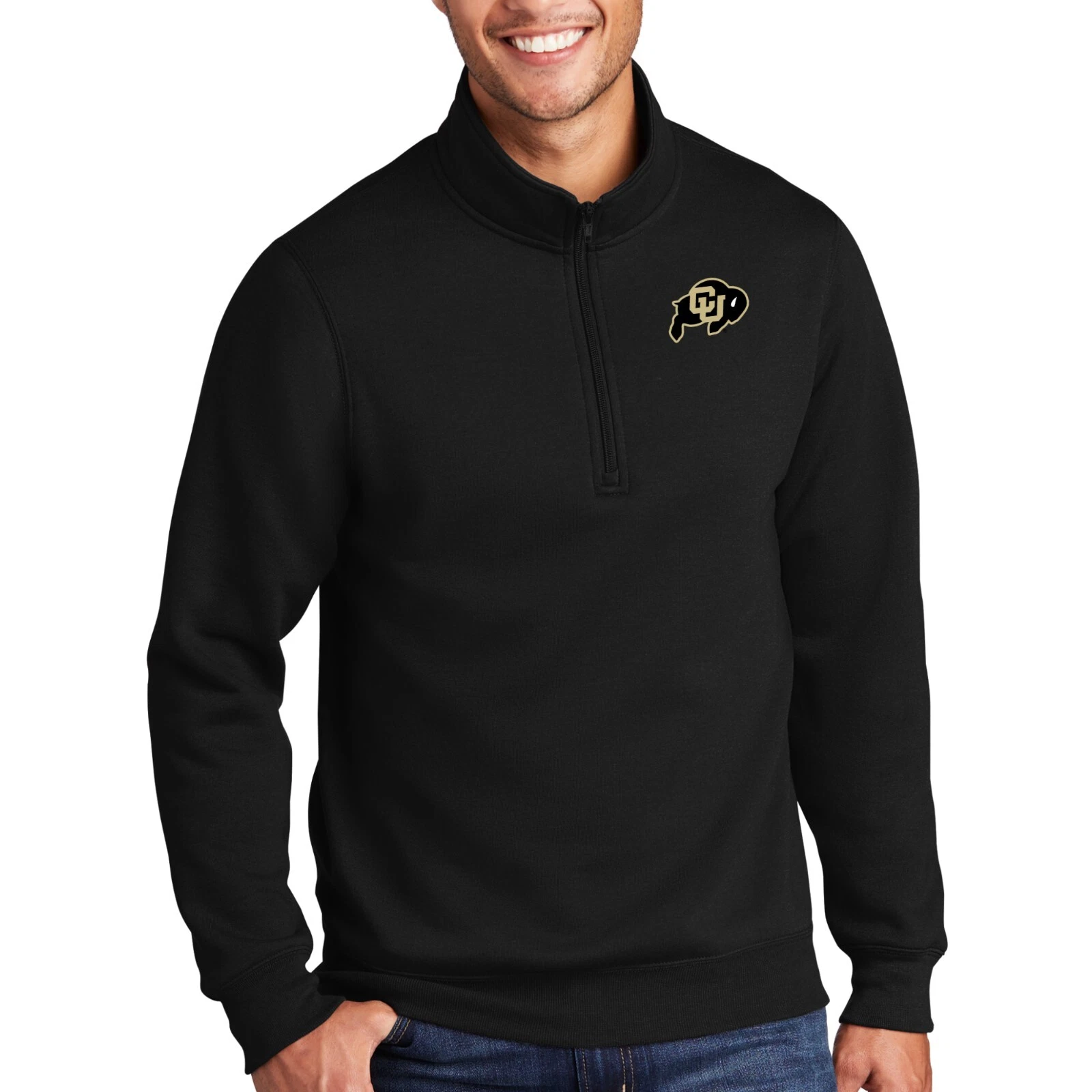 Colorado Primary Logo Zip Neck Sweatshirt