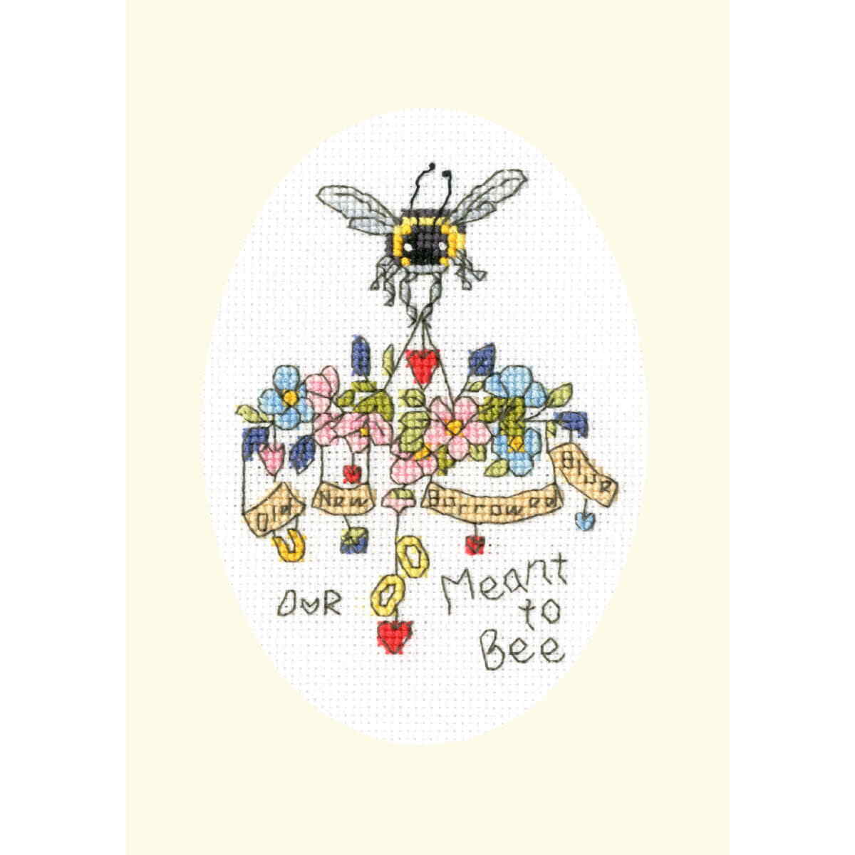 Bothy Threads  greating card counted cross stitch kit ""Meant To Bee"", XGC29, 9x1