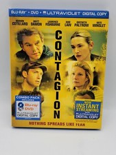 Contagion Blu-ray, DVD, Digital Copy 2012 with Slipcover Damon, Fishburne