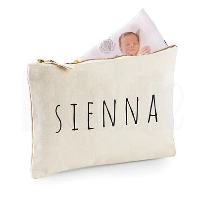 WESTFORD MILL Personalised Baby Nappy Pouch/ Mini Changing Bag- GIFT FOR NEW BABY [#SIBLAM]
