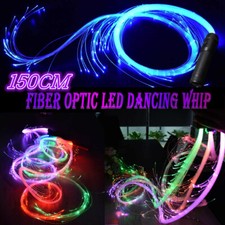 LED Fiber Optic Whip Strip Light 360 RGB Multi-Mode Flashlight Show Music Dance