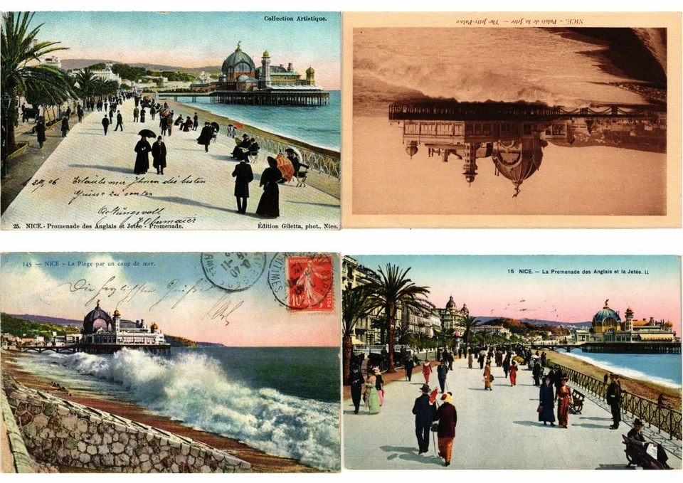 FRANCE NICE Mostly PALAIS DE LA JETÉE 300 Vintage Postcards (L2660) - Image 3 of 4
