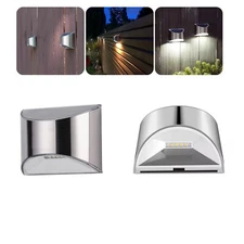 Waterproof Solar Fence LED Light 4 LEDS Outdoor Garden Wall Lamp Fast Shipping