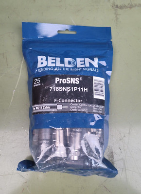 BELDEN 716SNS1P11H-25 ProSNS RG-11 ''F'' Coax Compression Connector 7/16 Hex Head