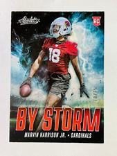 2024 Absolute Football Marvin Harrison Jr By Storm Rookie Red Foil Insert #/75