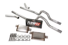 Dual Exhaust Kit 3 Flowmaster Flow Fx Corner Exit Fits 73-80 Gm Ck 20 34 Ton