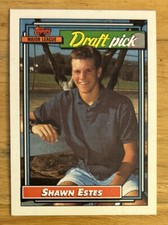 1992 Topps Draft Pick Shawn Estes Rookie Card (RC) #624 Mariners Pitcher. rookie card picture