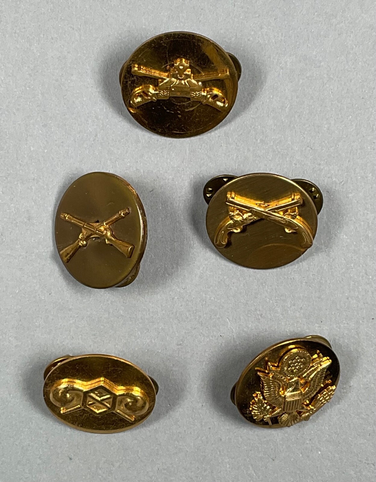 1960’s US Army Enlisted Branch Collar Insignia Lot of 5