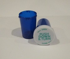 Prescription Medicine Vials 20 Dram BLUE-6 Pack-- 4.29 Shipping-Pharmacy Grade