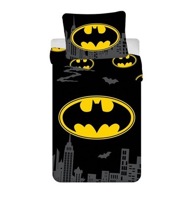 Batman Kinderbettwäsche The Emblem 140x200 cm Wende-Set Baumwolle Bruce Wayne