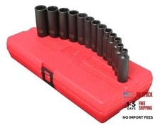 Sunex Tools 3359 13 Piece 38-inch Drive Deep Metric Socket Impact Set