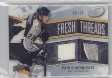 2008 Upper Deck Ice Fresh Threads PETG Patch/Jersey 9/25 Patric Hornqvist 01ks