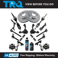 TRQ 23 Piece Steering Suspension Brake Kit Control Arms Axles Tie Rods Brakes