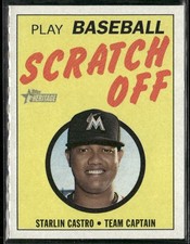 2019 Topps Heritage #14 Starlin Castro 1970 Scratch-Offs - Unscratched *Read
