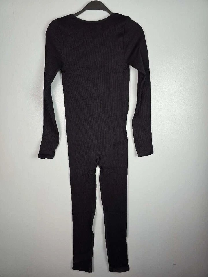 FOREVER 21 Talla Pequeña Para Mujer Mono Atlético Negro Entrenamiento Body Completo Foto 3 de 3