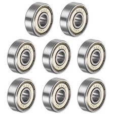 8pcs 625ZZ Deep Groove Ball Bearings, Chrome Steel Z2 Bearing 5 x 16 x 5mm