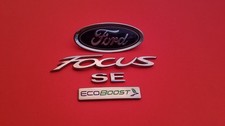12-18 Ford Focus Se Ecoboost Rear Trunk Lid Emblem Logo Badge Symbol Set Oem C23 12-18 Ford Focus Se Ecoboost Rear Trunk Lid Emblem Logo Badge Symbol Set Oem C23
