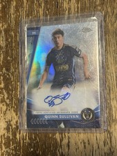 2024 Topps Chrome MLS Auto Quinn Sullivan #CA-QS Refractor RC Rookie Card. rookie card picture