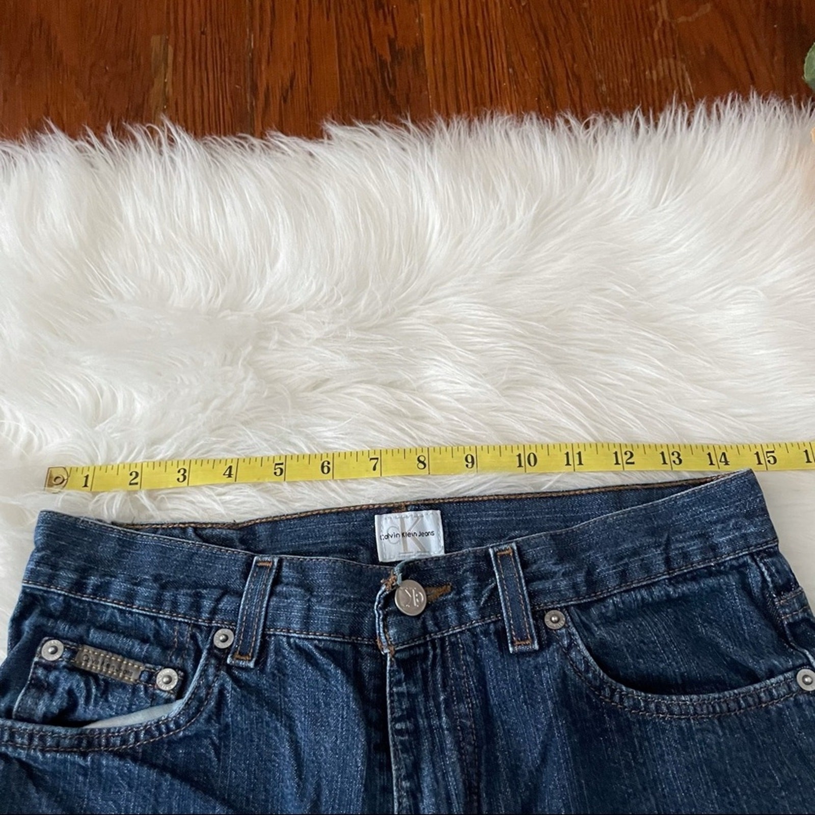 Vintage CK Calvin Klein Jeans Boot Leg Rinse Wash Size 7 100% cotton thumbnail 2