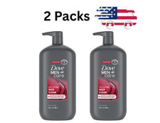 Dove Men+Care Exfoliating Deep Clean Face & Body Wash Citrus + Cedarwood, 2 PACK