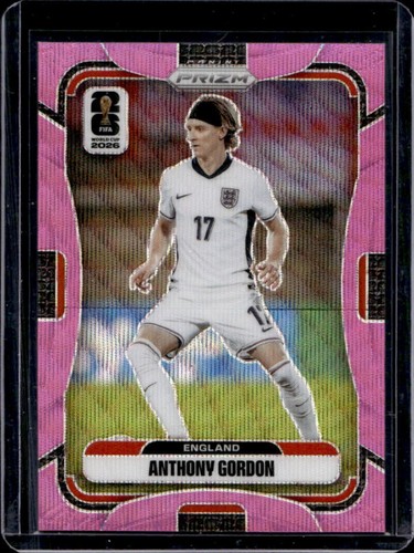 2026 Panini Prizm World Cup Anthony Gordon Pink Wave #/45 England