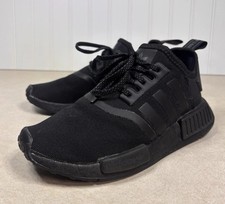 Adidas NMD R1 Unisex Sneakers Big Kids Sz 4.5 Triple Black Boost Shoes FX8777