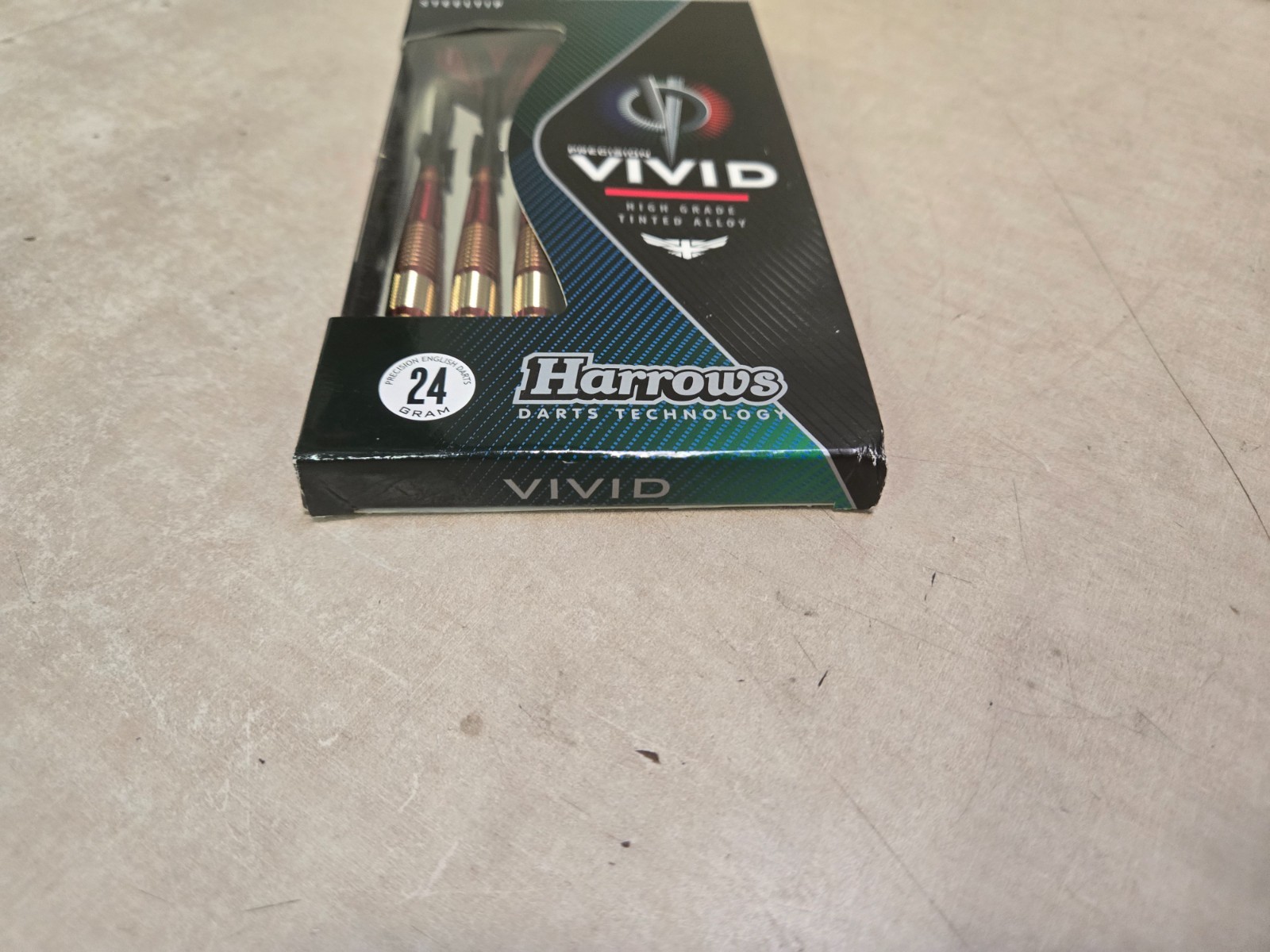 Harrows Vivid High Grade Tinted Alloy Steel Tip Darts – 24 Grams - New