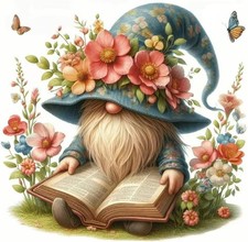 Gnome Diamond Art Kits for Adults,Wild Flowers Diamond Painting Kits for Adults