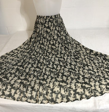 Vintage Y2K Calista Maxi Skirt Floral Pleated S Cottagecore Boho Fairy Western