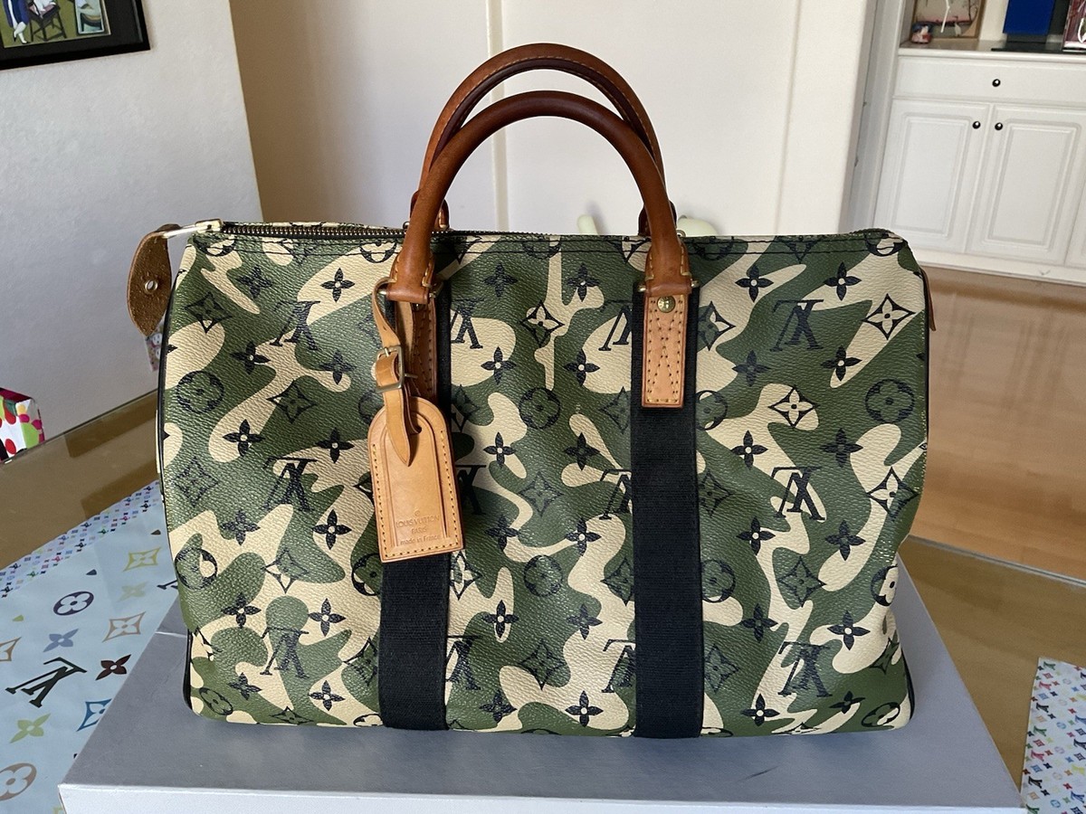 Louis Vuitton かか様 LOUIS VUITTON X TAKASHI MURAKAMI MONOGRAMOUFLAGE SPEEDY 35 KEEPALL