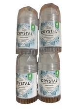 CRYSTAL Mineral Deodorant Stick Unscented 4.25 Ounce NEW 4 PACK 