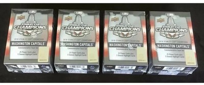 Lot Of 4 2018 Upper Deck Stanley Cup Champions Washington Capitals Team Set  NIB