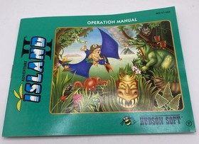 2 NES Hudson&rsquo;s Adventure Island & Island II Game Cartridges & Manual Untested 
