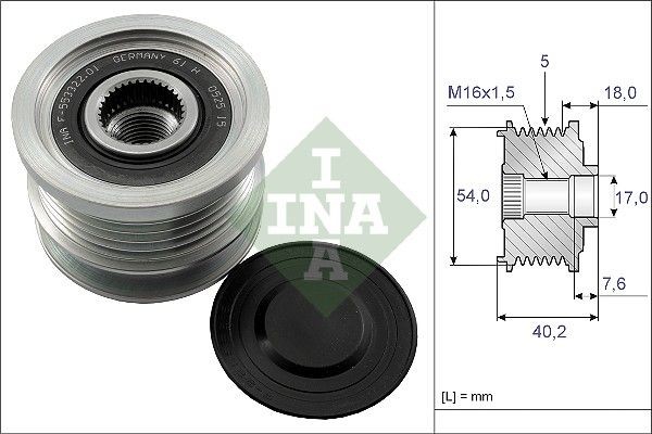 INA Generatorfreilauf FüR Opel Astra H,Corsa D,Meriva,Vectra C,Zafira B-image