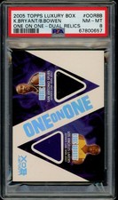 2005 Topps Luxury Box Kobe Bryant Bruce Bowen Jersey Patch /225 #OORBB PSA 8