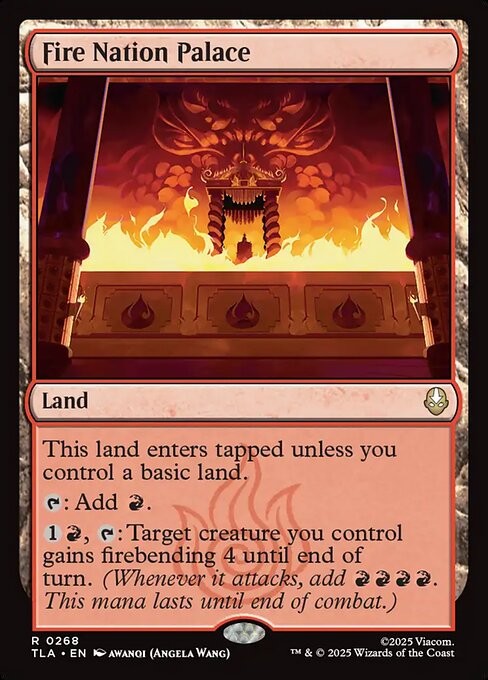 Fire Nation Palace - 268 - TLA - NM - MTG Magic the Gathering