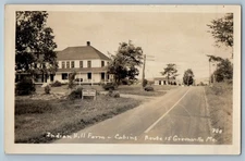 1939 Indian Hill Farm Cabins Route 15 Greenville Maine ME RPPC Photo Postcard