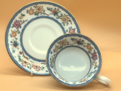 Vintage Wedgwood China Huntingdon Design Pfingstrosenform Teetasse & Untertasse Duo.