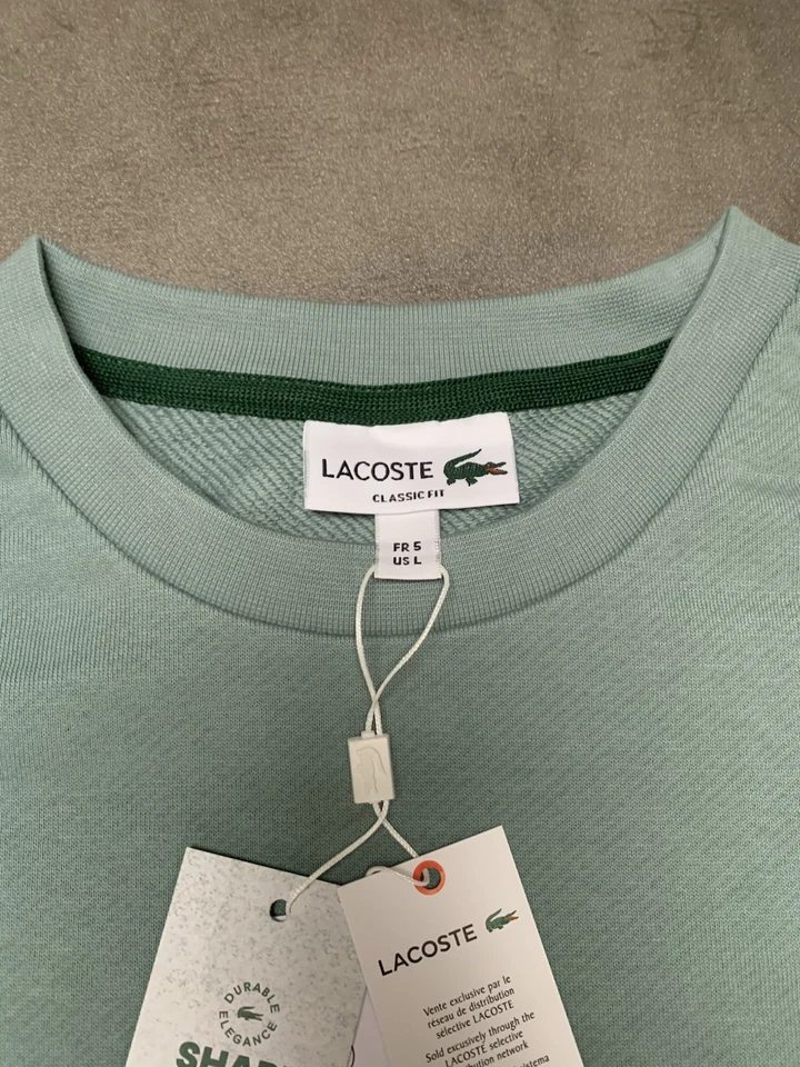 Pull Lacoste Homme - Vert - Taille L - Neuf - Photo 4/4
