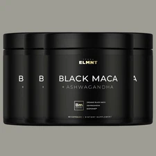 Organic Black Maca Root with Ashwagandha 40,000mg 40x Strength 4 pack