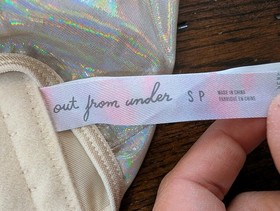 Urban Outfitters Silver Holographic Corset Bustier S Top Mermaidcore Festival 